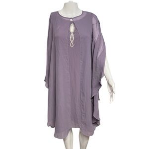 SLNY NWT Women’s Icy Orchid Jeweled Two-Piece MIDI Dress Sz.. 10